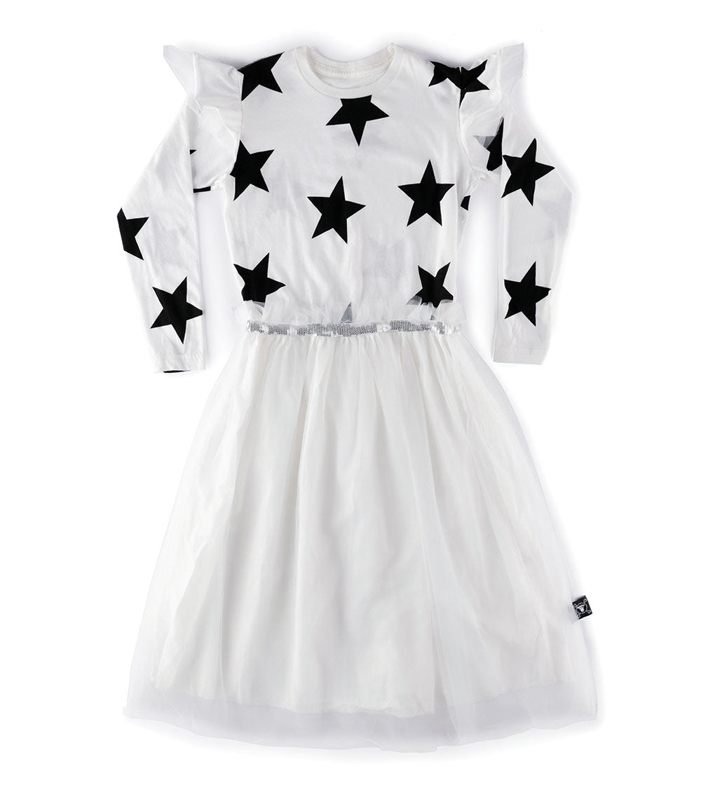 Kid | Star Tulle Dress | White