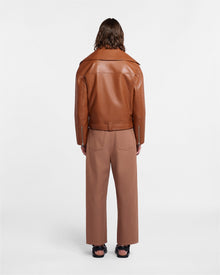 Berti Regenerated Leather Jacket | Tan