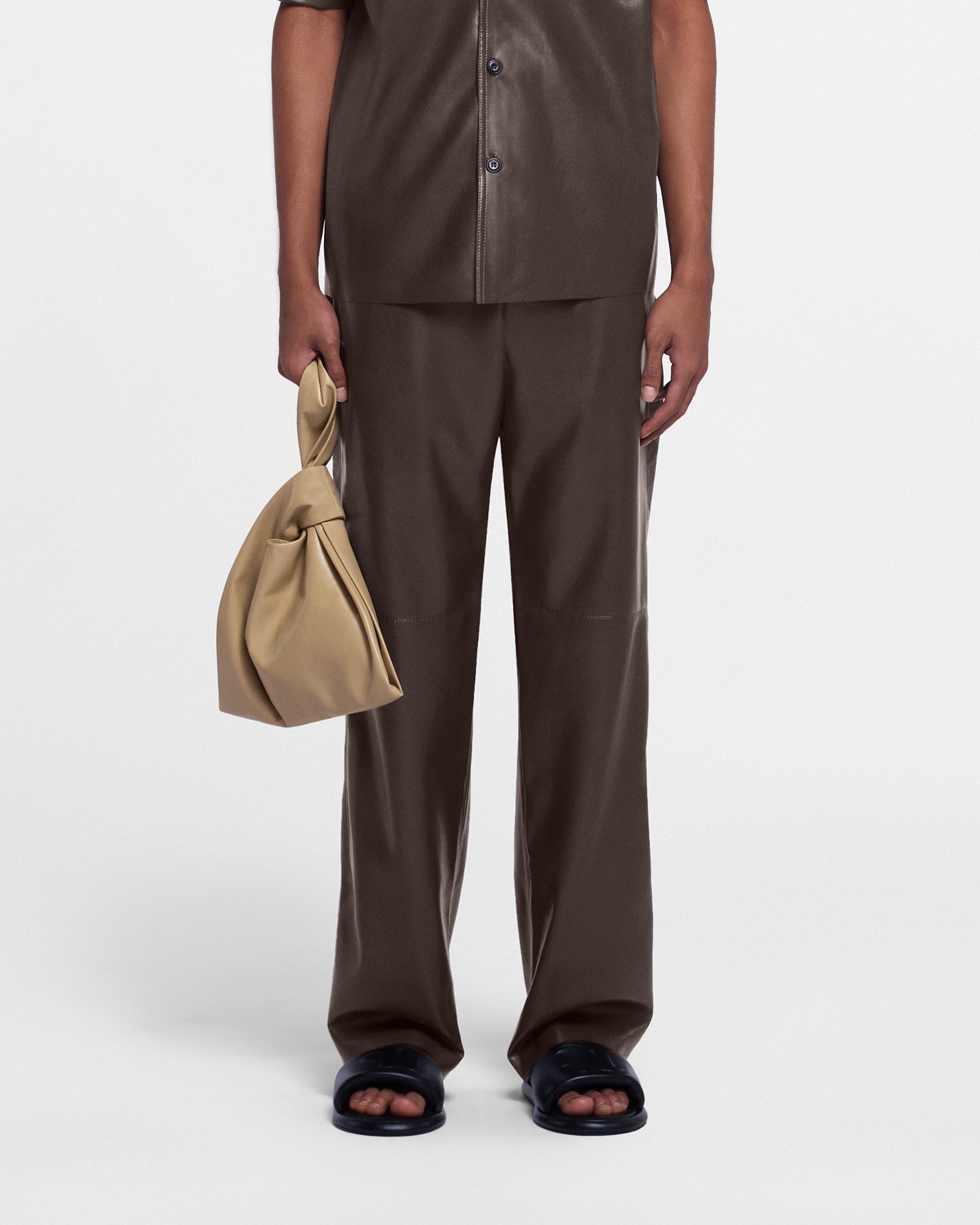 Aric Okobor Alt-Leather Pants | Coffee Ground