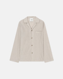 Jelmer Striped Shirt | Caramel/ Ecru