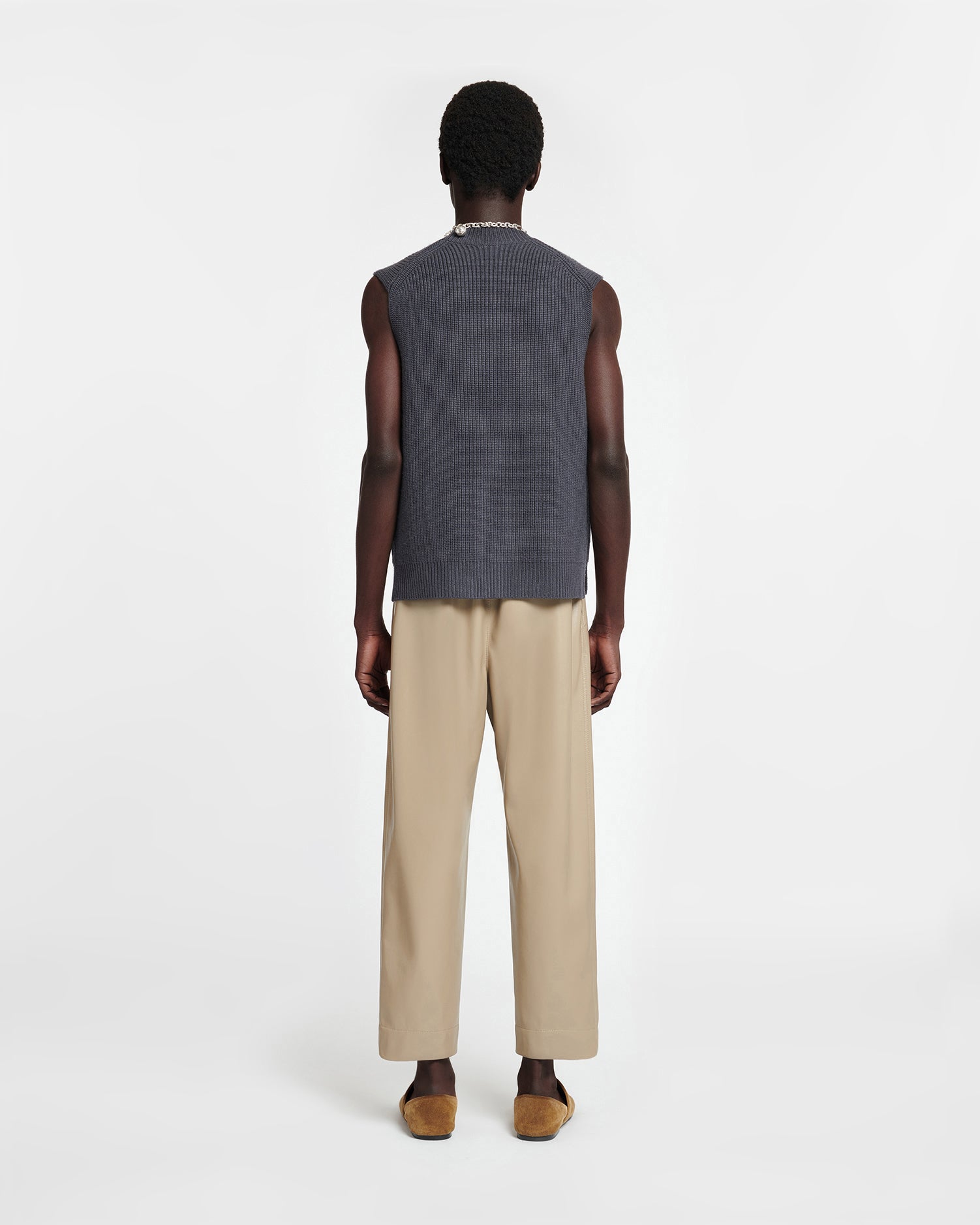 Jain Okobor Alt-Leather Relaxed Pants | Ashy Taupe