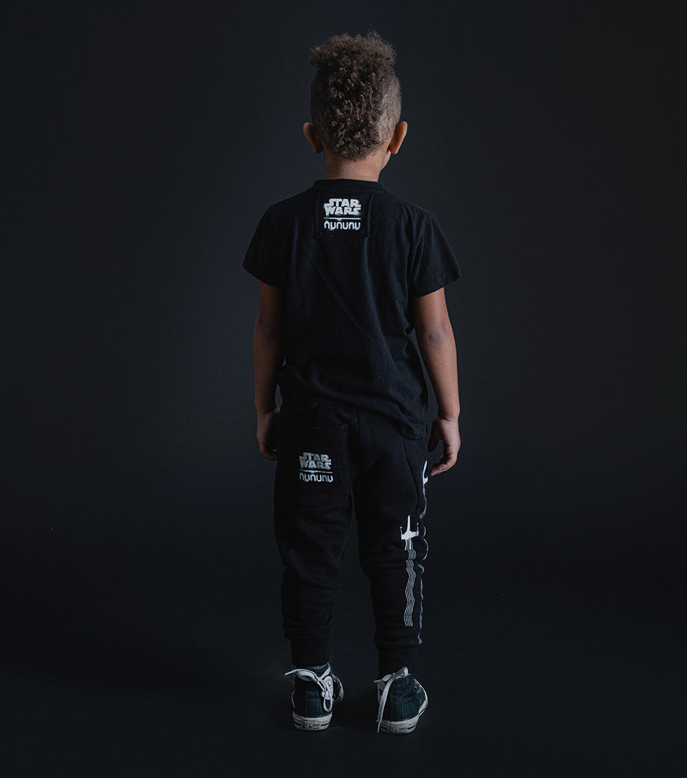 Kid | Embroidered Chewbacca T-Shirt | Black