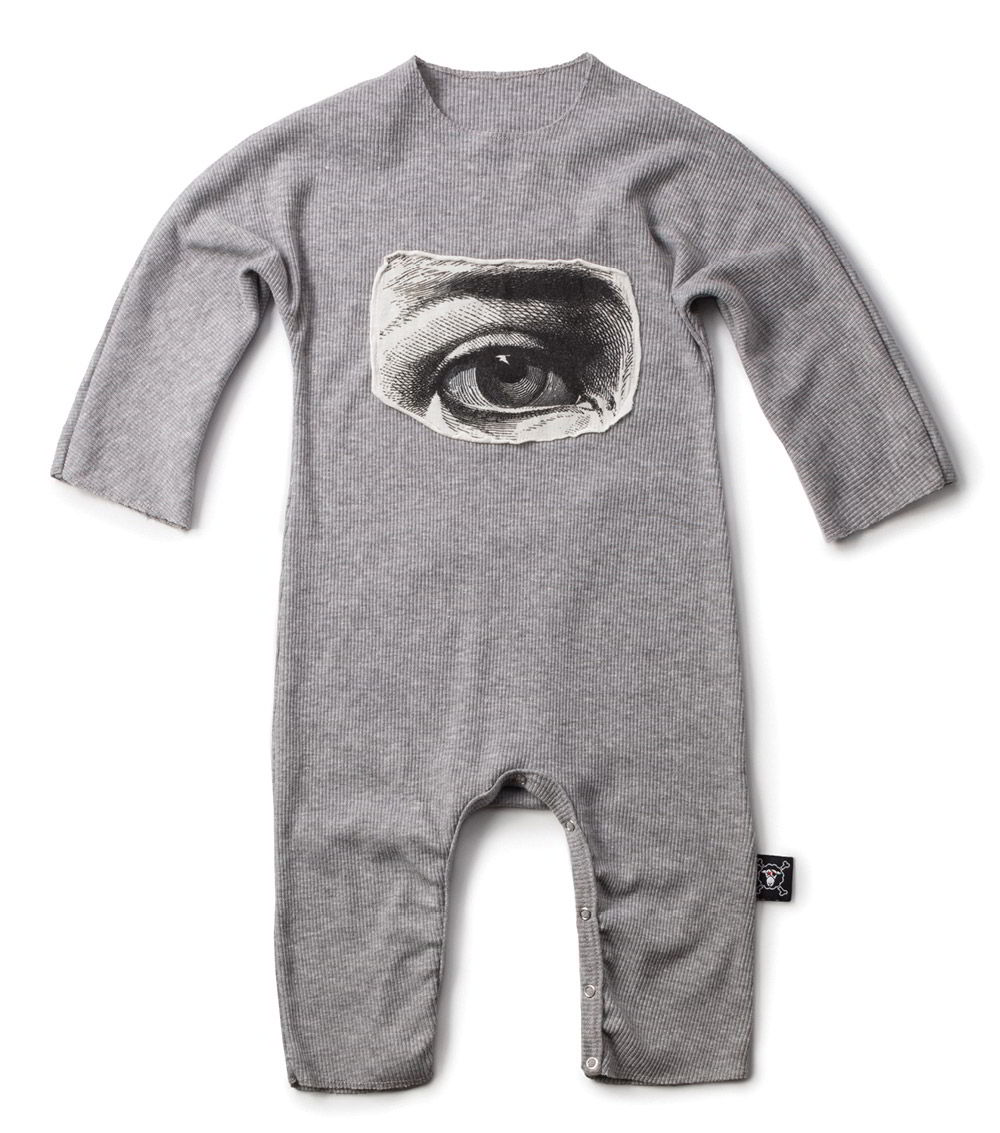 Kid | Eye Patch Playsuit | Heather Grey (V1)