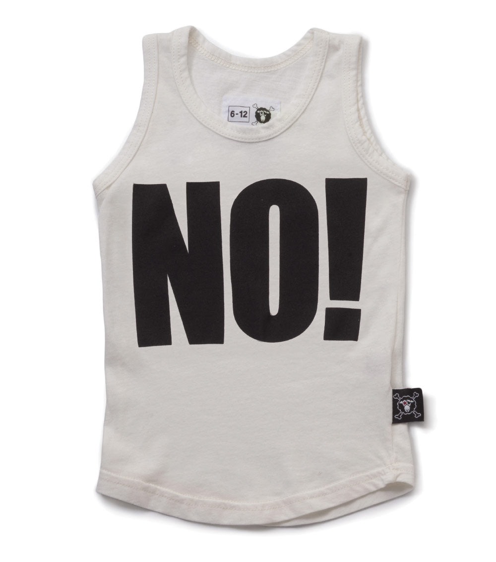 Kid | No! Tank Top | White