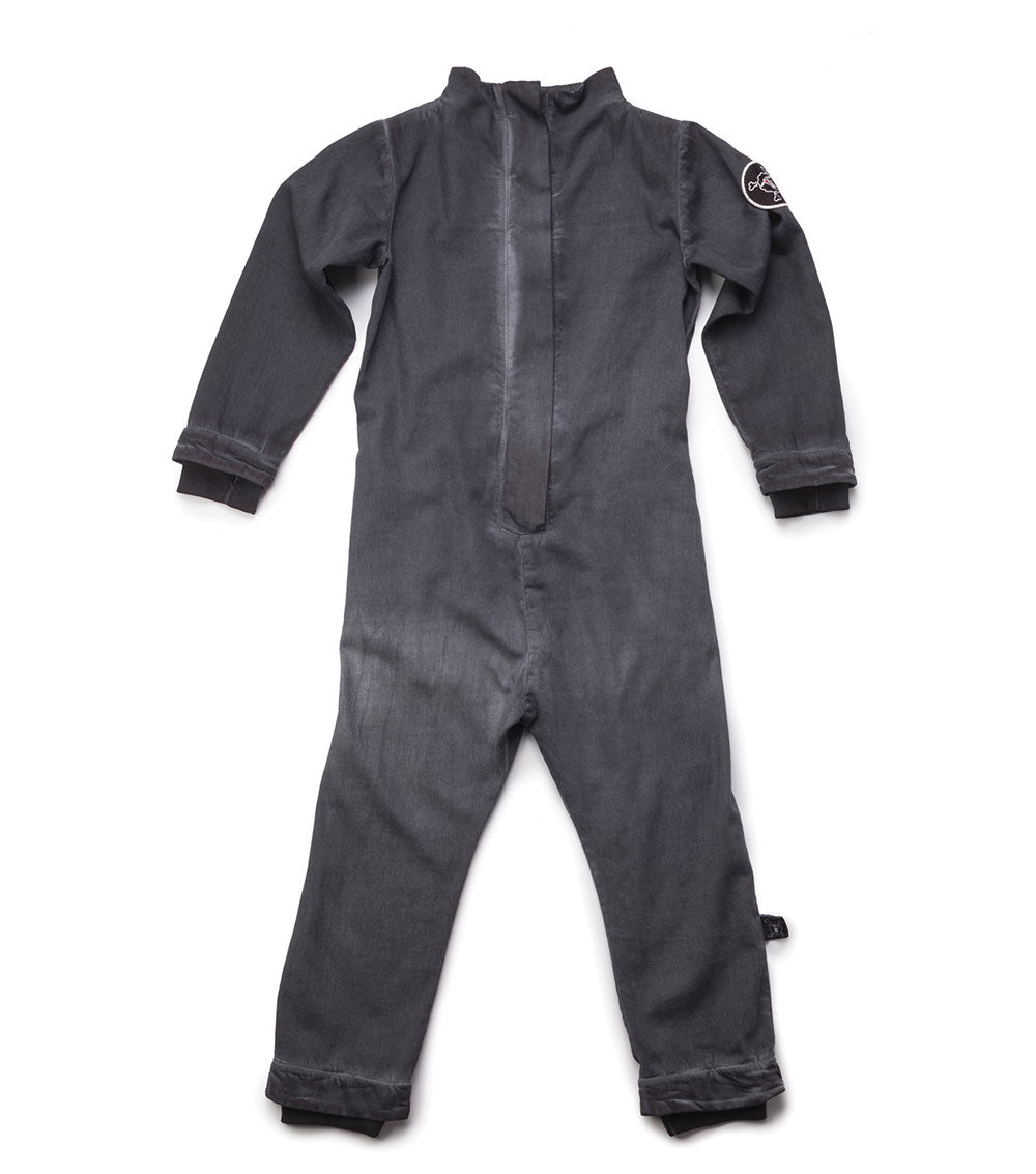 Kid | Cotton Aviator Overall | Black