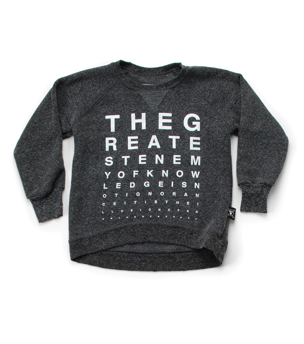 Kid | Vision Test Sweatshirt | Charcoal Grey