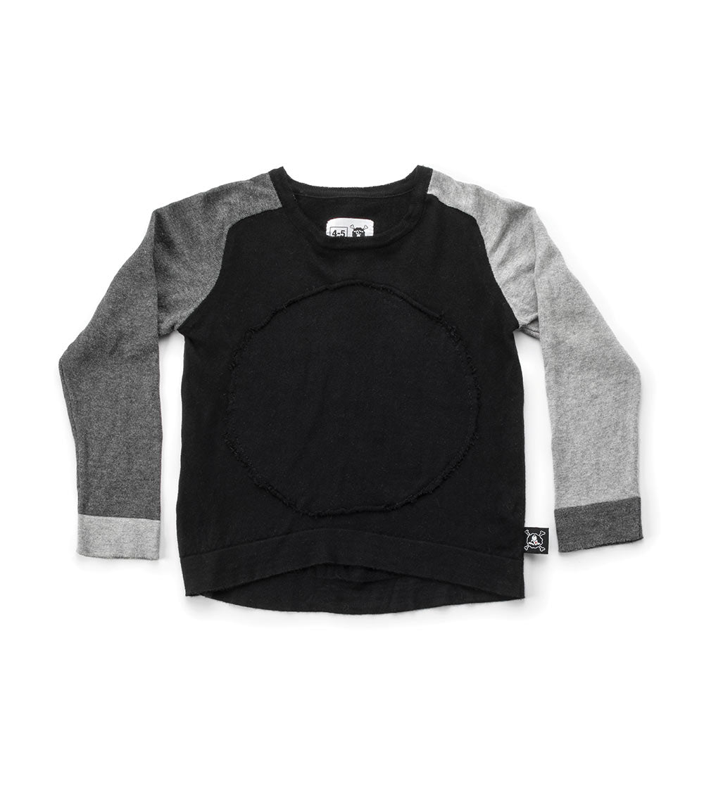 Kid | Circle Patch Light Knit | Black