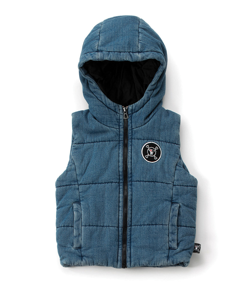 Kid | Puffy Denim Vest | Denim
