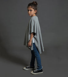 Kid | Silver Star Poncho | Heather Grey
