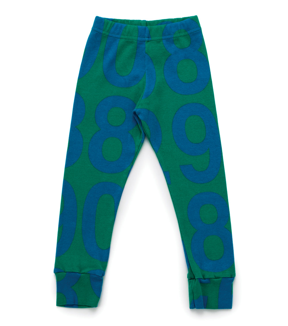 Kid | Numbered Leggings | Green