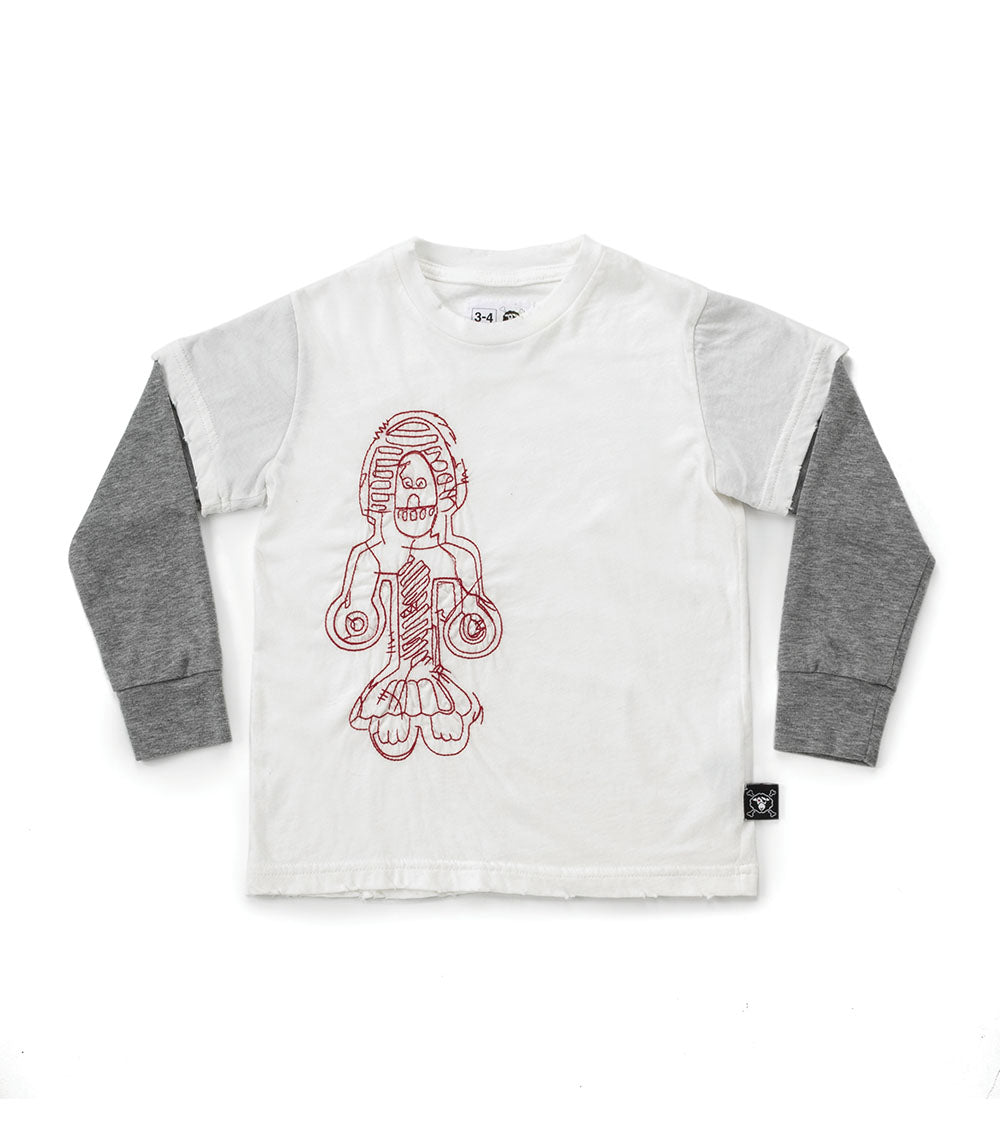 Kid | Tribal Dancers Shirt | White x Red
