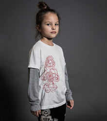 Kid | Tribal Dancers Shirt | White x Red