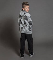 Kid | Tribal Dancers Zip Hoodie | Heather Grey