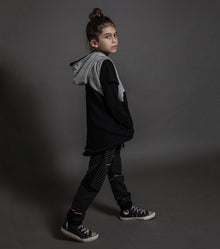 Kid | Hooded Vest | Heather Grey