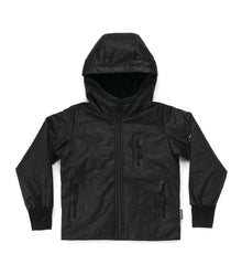 Kid | Waxed Down Jacket | Black