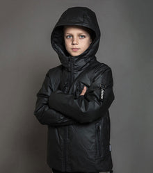 Kid | Waxed Down Jacket | Black