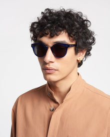 Duy Bio-Plastic Round-Frame Sunglasses | Navy