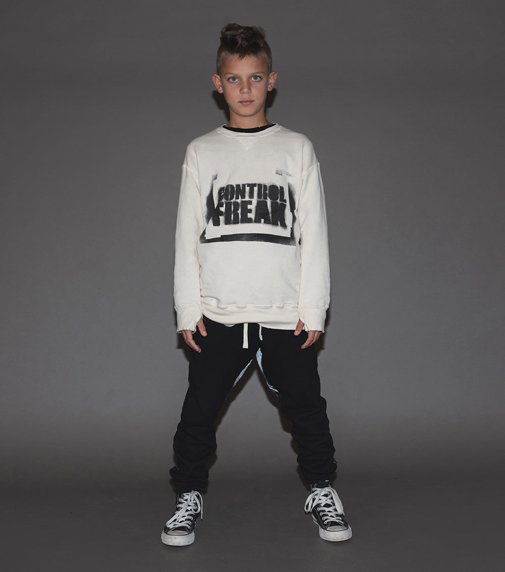 Kid | Sprayed Control Freak Sweatshirt | Natural
