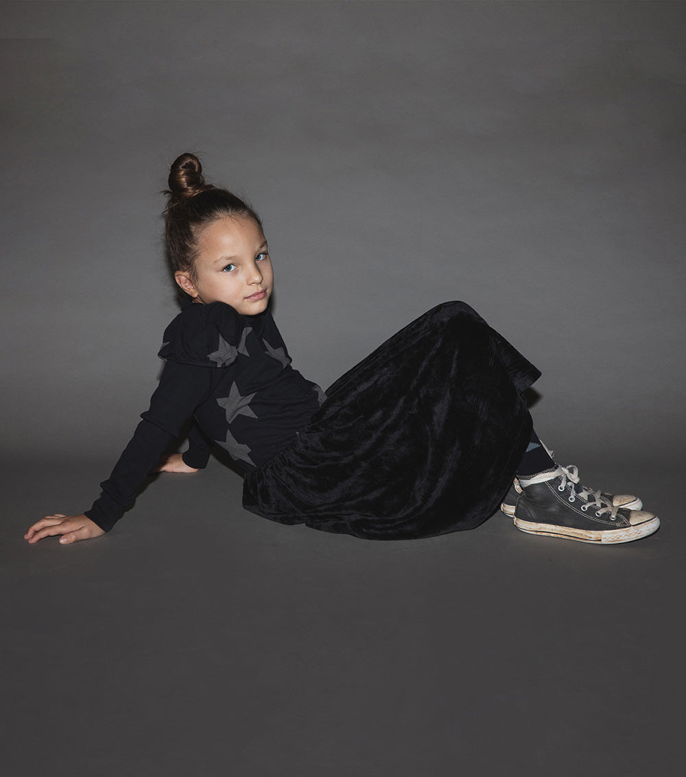Kid | Velvet Fairytale Dress | Black