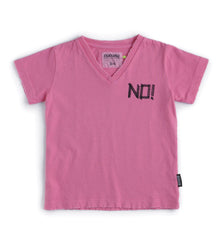 Kid | No! V Shirt | Lava Pink