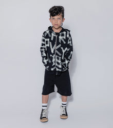 Kid | Masking Tape Light Zip Hoodie | Natural