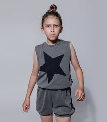 Kid | Star Patch Yoga Overall | Blue
