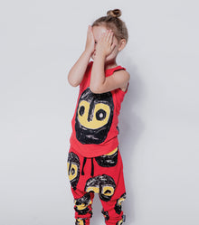 Kid | Light The Warriors Baggy Pants | Red