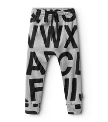 Kid | Alphabet Light Baggy Pants | Heather Grey