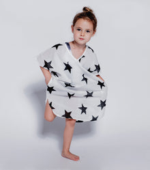 Kid | Star Voile Sleeveless Kaftan | White