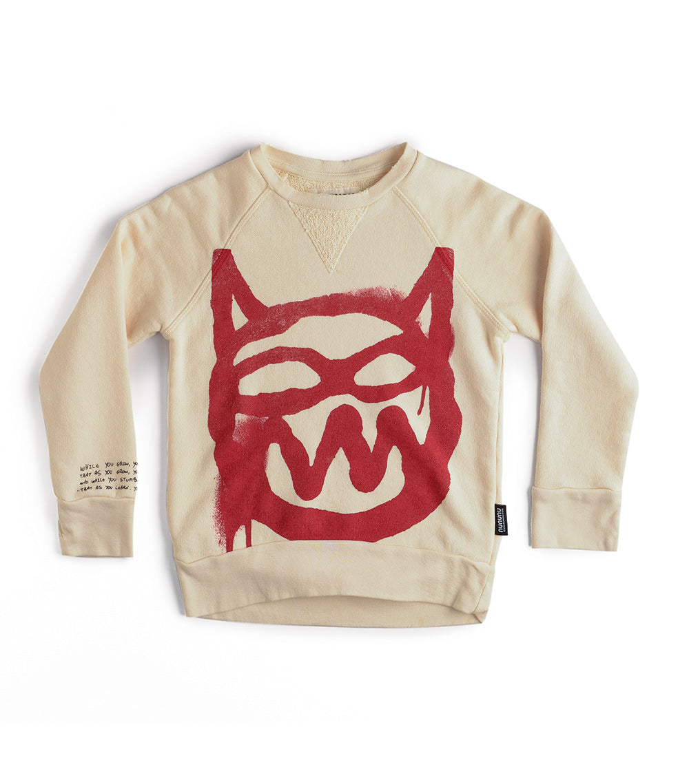 Kid | Mischief Cat Sweatshirt | Natural