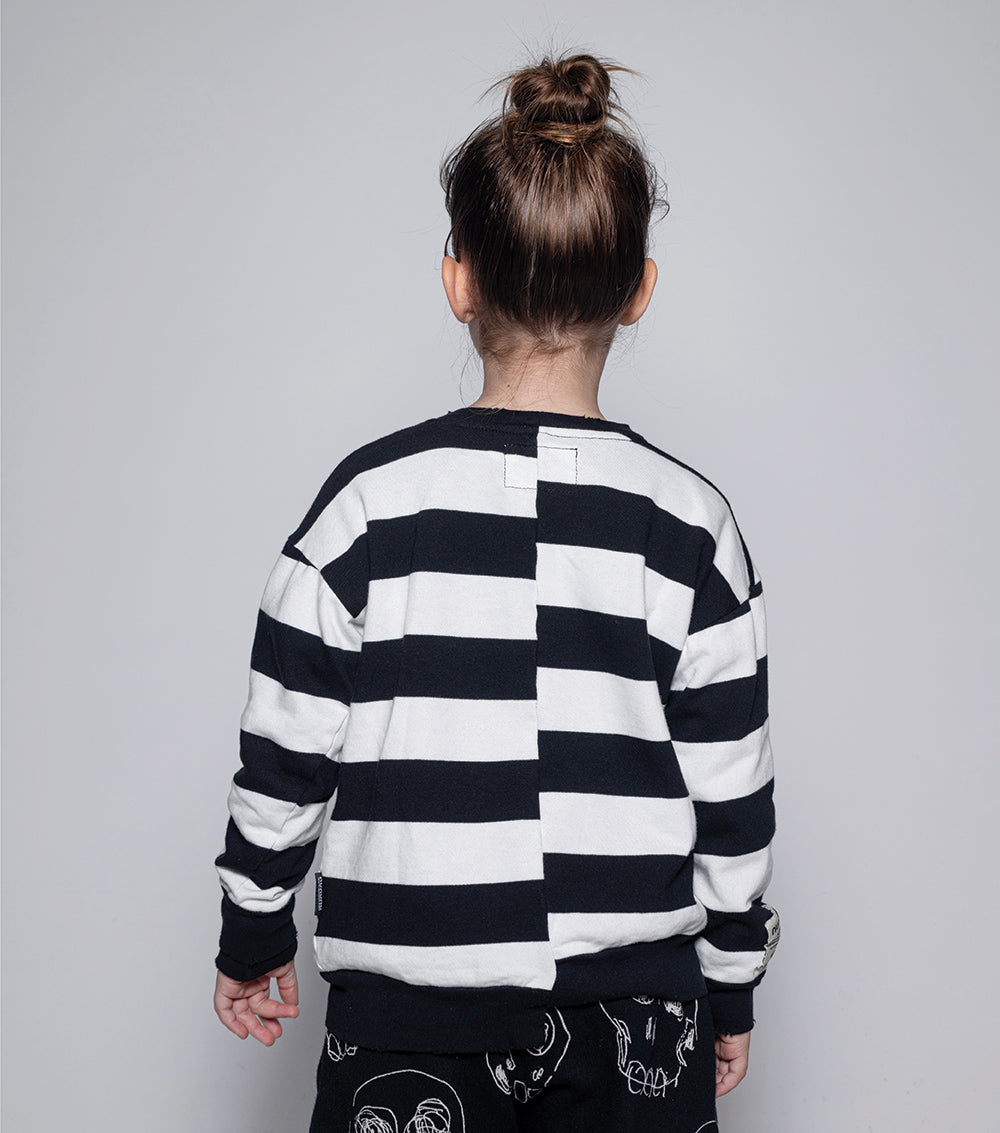 Kid | Mischief Cat Sweatshirt | Stripes