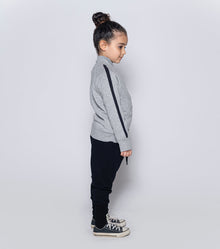 Kid | Sporty Zip Training Jacket | Heather Grey