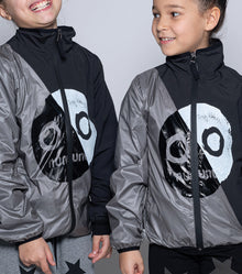 Kid | Nununu Smile Wind Breaker | Black x Dark Grey