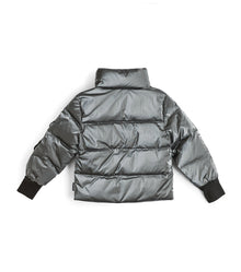 Kid | Attention Fluffy Down Jacket | Dark Silver