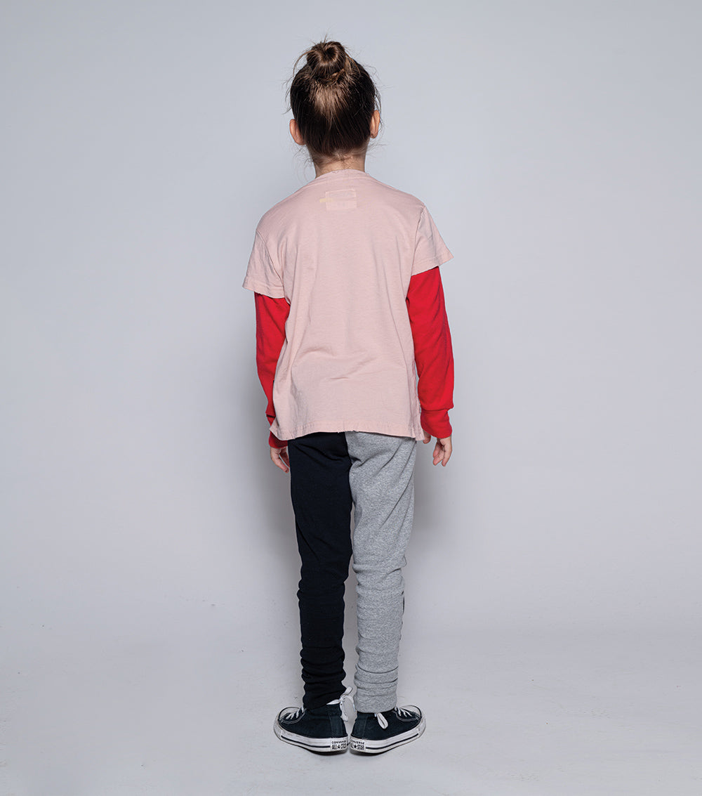 Kid | It Is What It Is Duo Leggings | Black x Heather Grey