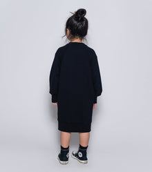 Kid | Fuzzy Rainbow Smile A Dress | Dusty Heather Grey
