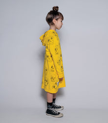 Kid | Hooded Scribbled Skulls A Dress | Black