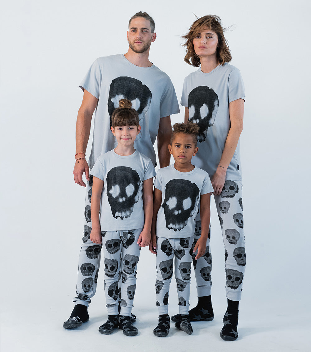 Kid | Water Skull Loungewear | Ice Grey