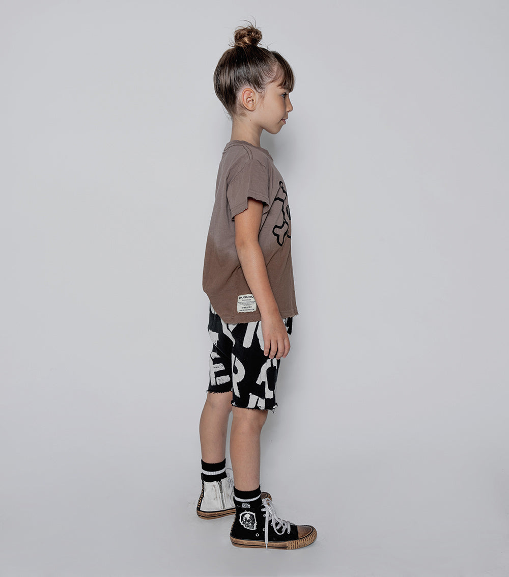 Kid | Gradient Skull T-Shirt | Earth Brown