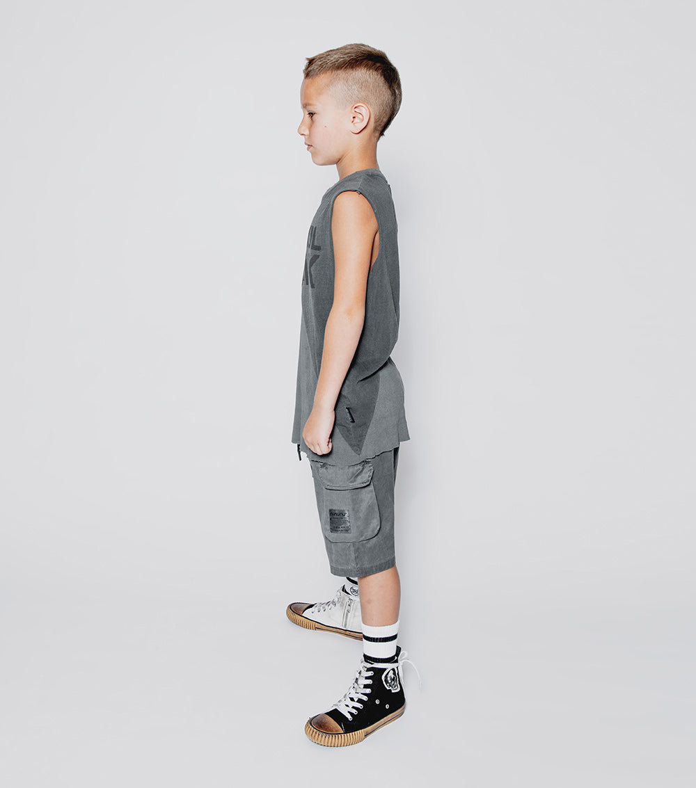 Kid | Control Freak Sleeveless Shirt | Vintage Grey