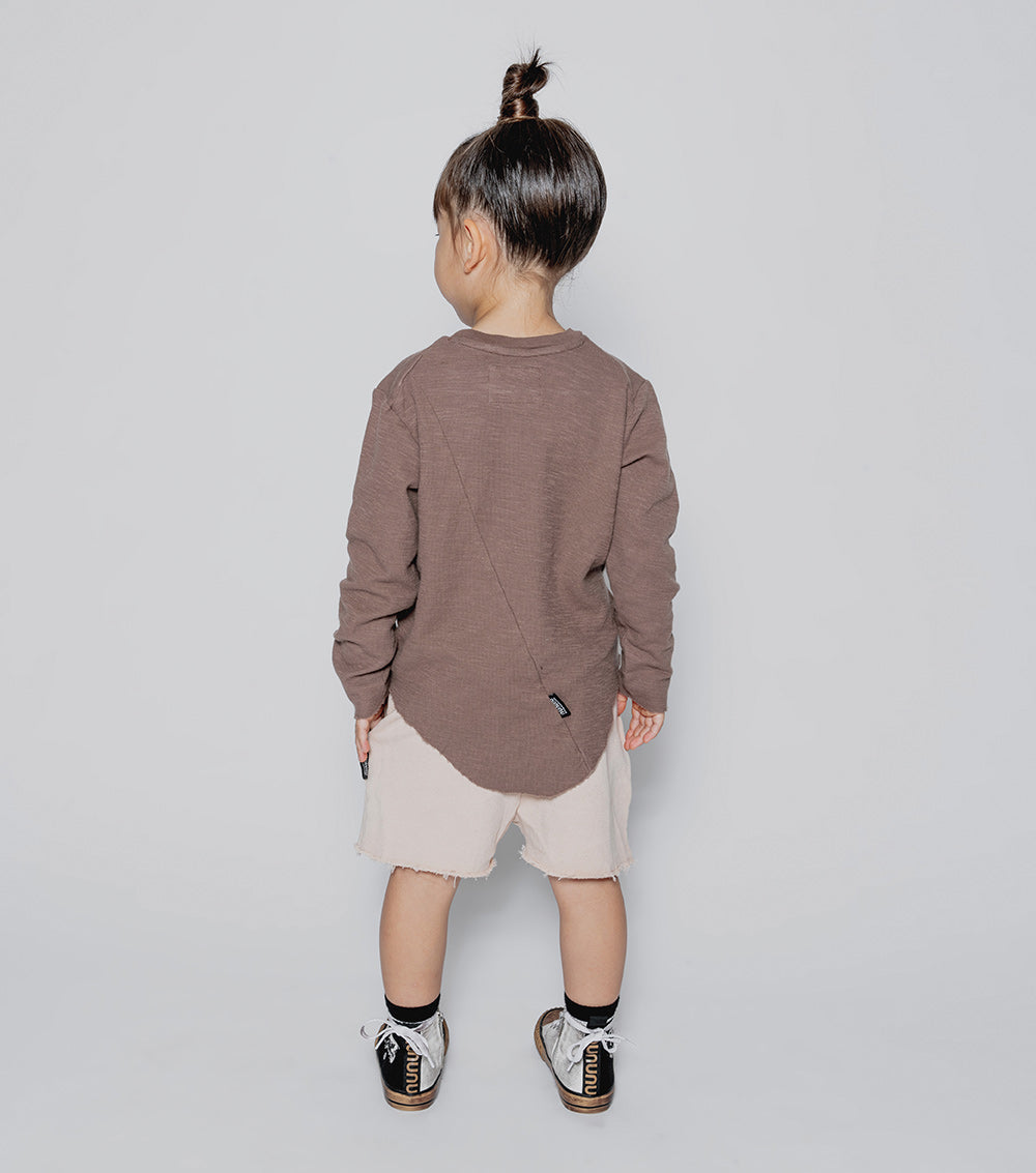 Kid | Rainbow Dude Patch Shirt | Earth Brown