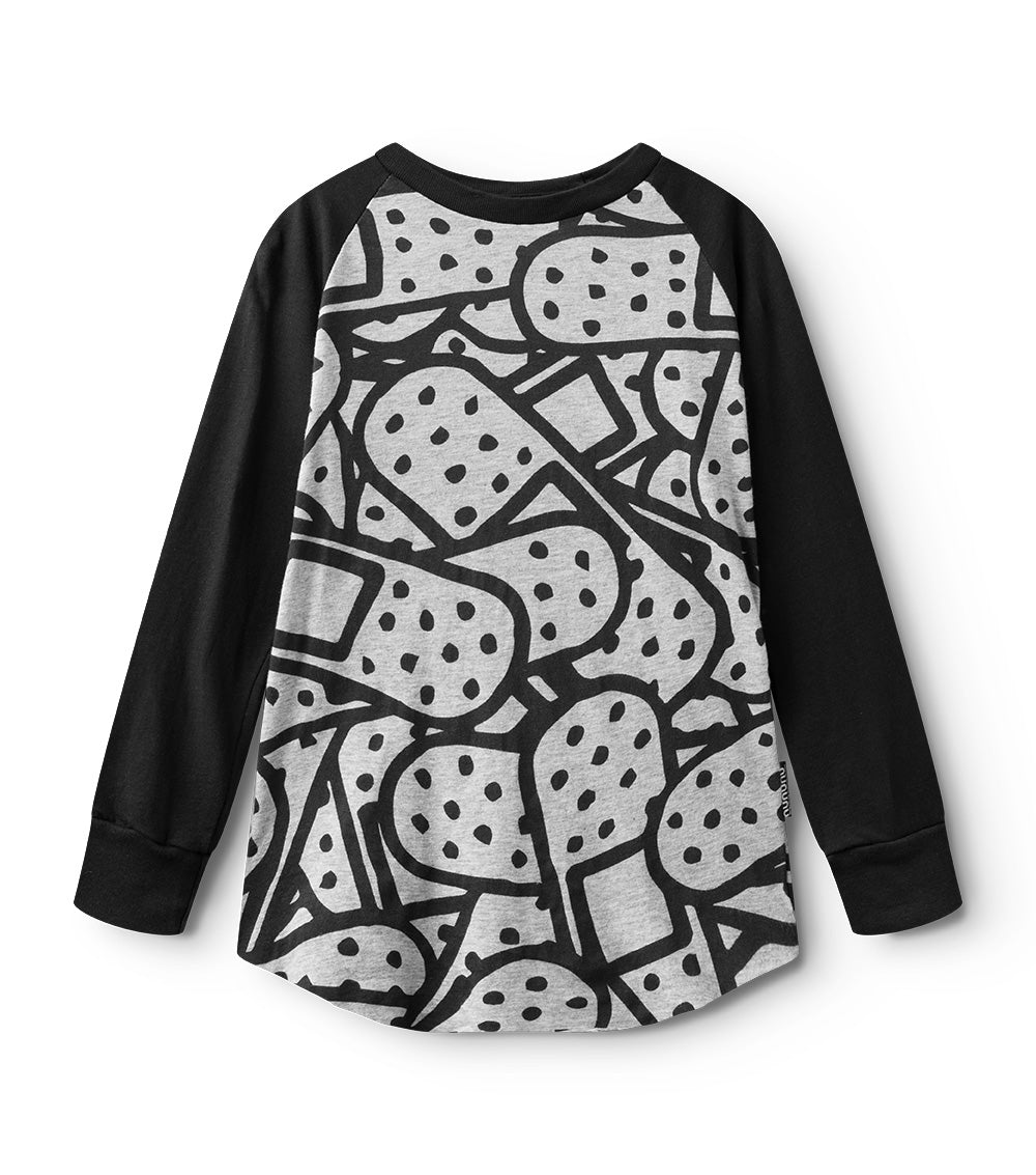 Kid | Bandaid Baseball Shirt | Heather Grey