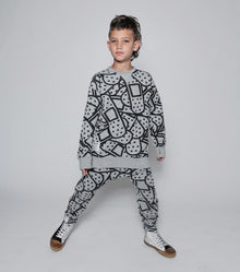 Kid | Light Bandaid Baggy Pants | Ice Grey