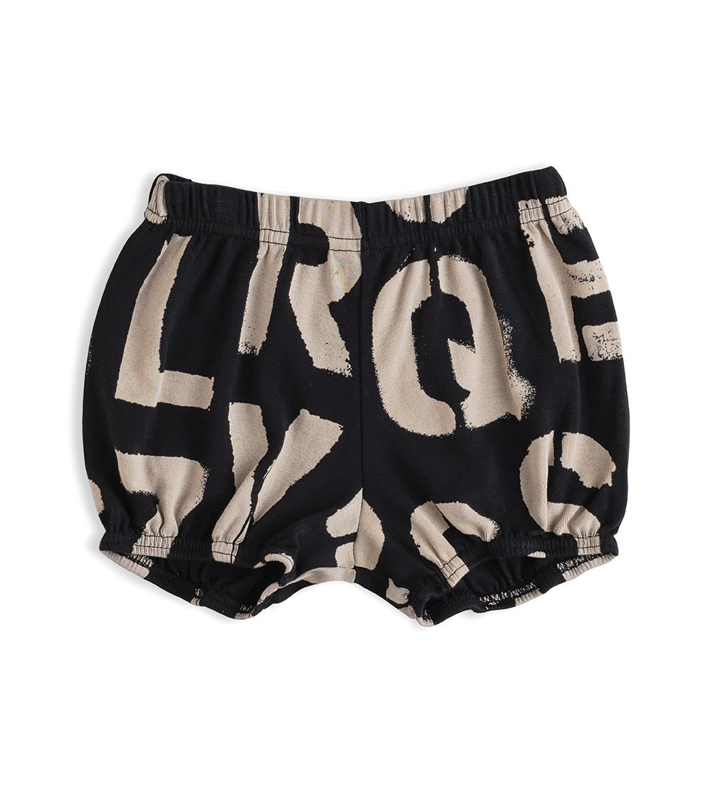 Kid | Abc Yoga Shorts | Black