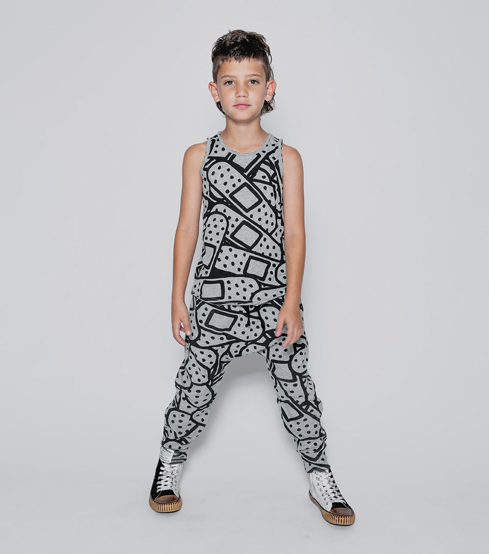 Kid | Light Bandaid Baggy Pants | Black