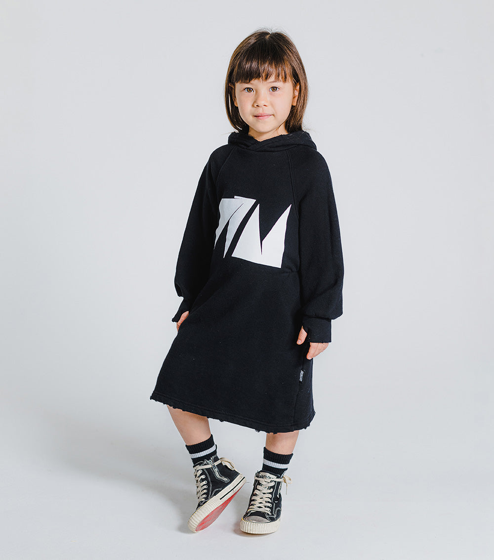 Kid | Nu Hooded Dress | Black