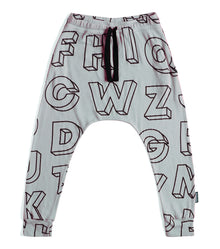 Kid | Light A-Z Baggy Pants | Ice Grey