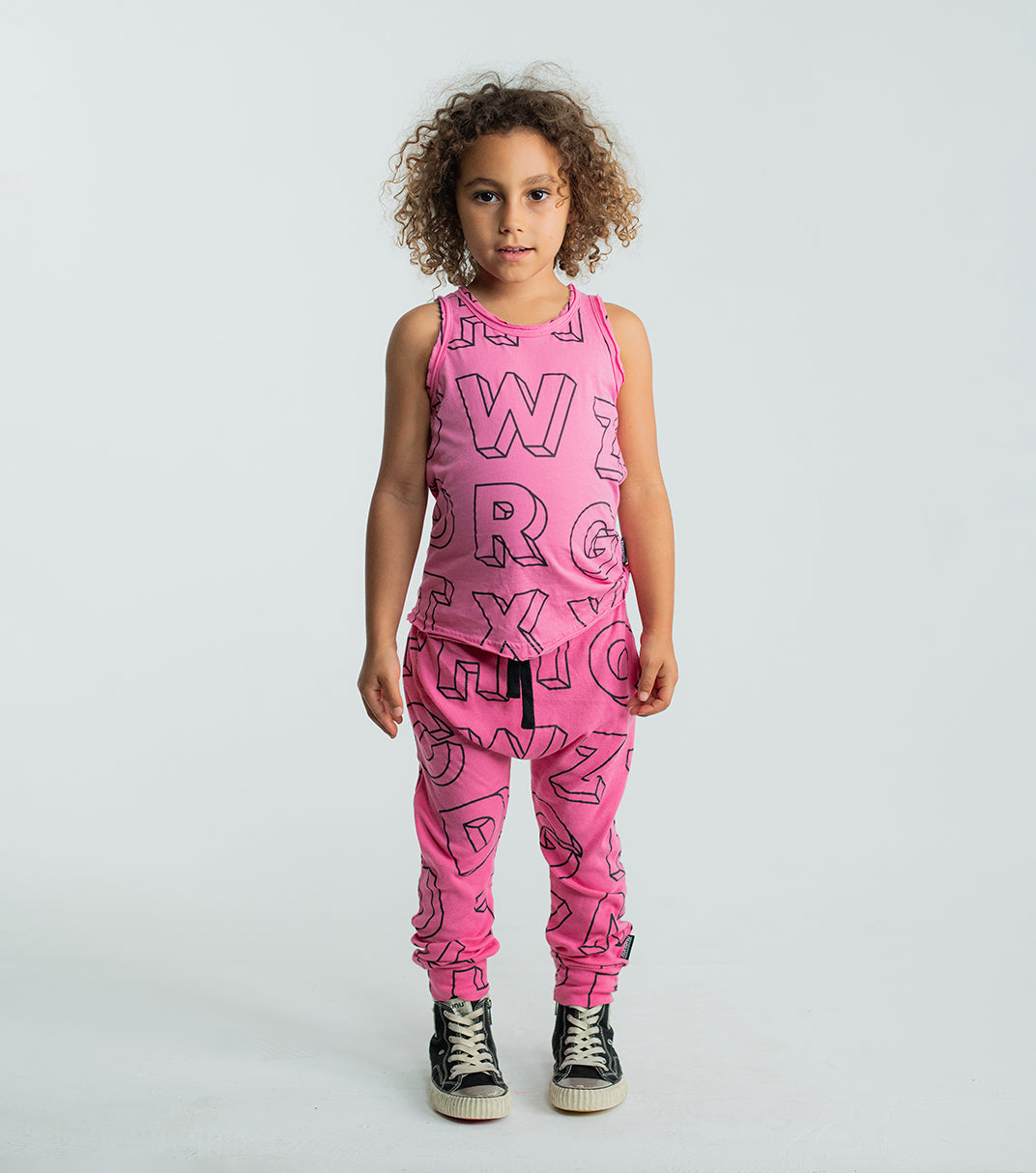 Kid | Light A-Z Baggy Pants | Black