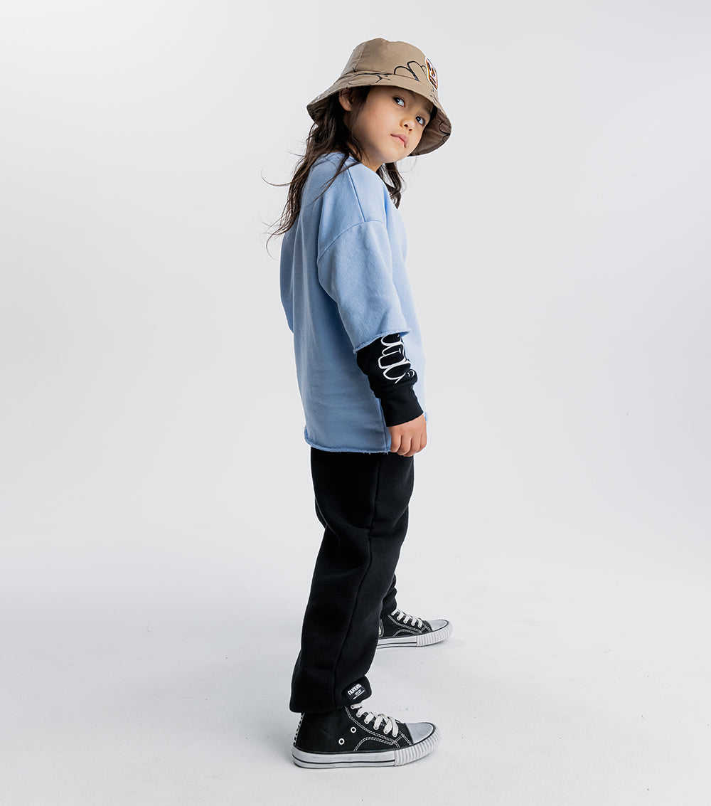 Kid | Dizzy Skull Towfer Sweatshirt | Black
