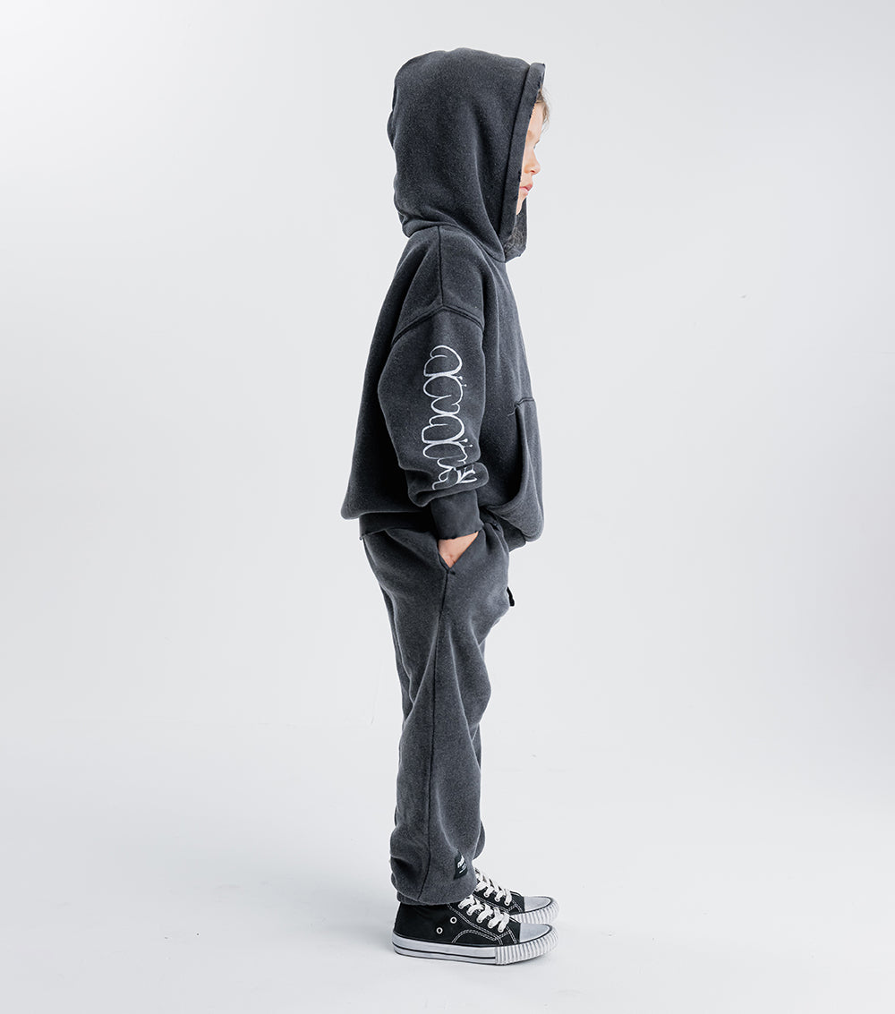 Kid | Extra Cozy Hoodie | Washed Graphite